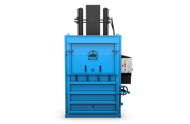 Presse à balles Mil-tek 50SD pour carton et plastique, vue de face