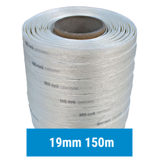 Bobine de feuillard polyester Mil-tek Original 19 mm x 150 m pour le cerclage de balles