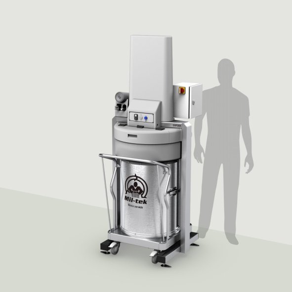 Compacteur électrique de déchets EXP200 sur fond vert