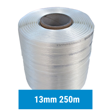 Bobine de feuillard polyester Mil-tek 13 mm x 250 m pour le cerclage de balles