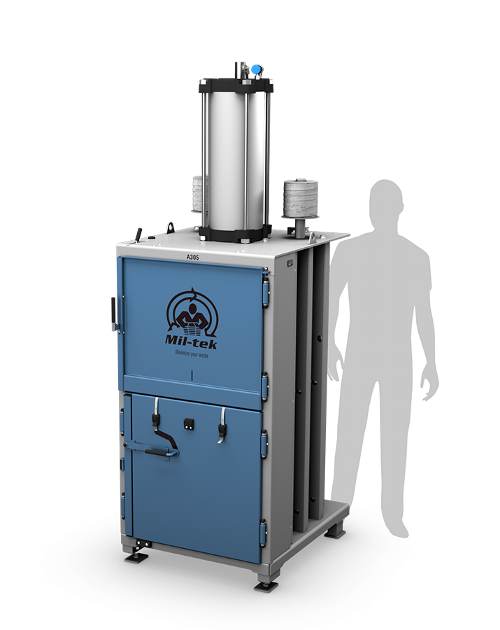A305-2026 - Compacteur pour papier et plastique bleu - Mil-tek SA-AG